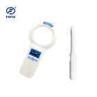 Compact 128 * 64mm RFID Scanner Portable 20cm Jarak Membaca Untuk Tag Telinga