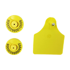 Tag telinga RFID kuning dengan TPU dan Tag telinga ICAR ISO11784/5 FDX-B