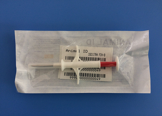 2.12 * 12mm Pet ID Microchip Dengan Jarum Suntik Implan 134.2khz Transponder Injeksi