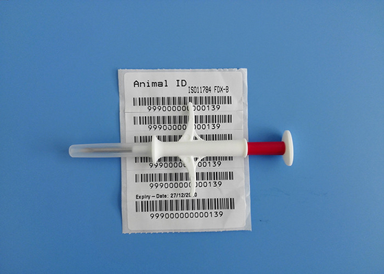 Pet ID Microchip Dengan Enam Stiker Dengan Transponder Injeksi yang Disetujui ICAR