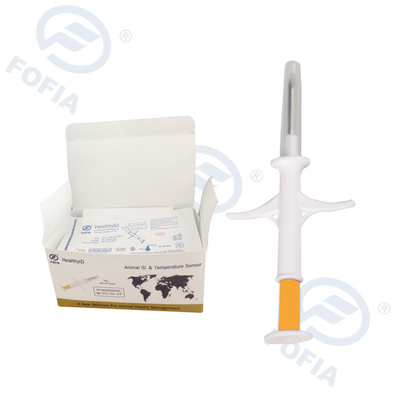 Tag Suhu Anjing Pembacaan Microchip 2.12 * 12mm Temperatur Glasstag
