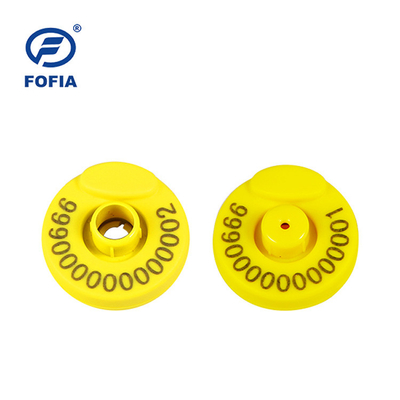 FOFIA RFID Tag Telinga Elektronik Tag Pelacakan Hewan Dengan Termometer untuk Sapi Domba