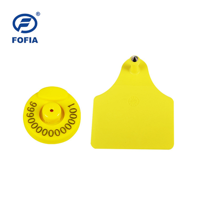 FOFIA RFID Tag Telinga Elektronik Tag Pelacakan Hewan Dengan Termometer untuk Sapi Domba