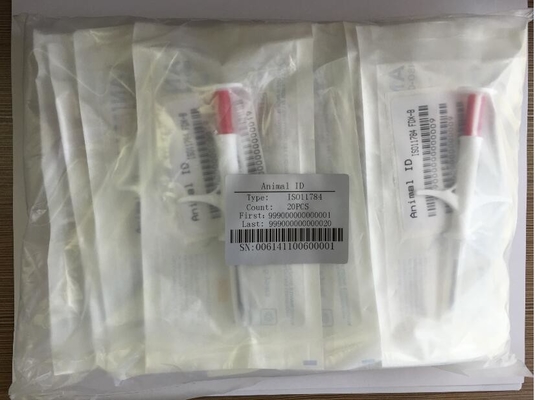 ISO11784/5 FDX-B Standar RFID Animal ID Microchip Disposable Syringe Chips Keamanan Data Unik