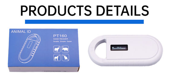 Pembaca Kartu RFID Mikrochip Hewan Plastik Genggam Fofia PT160 134.2kHz Layar OLED Baterai Lithium USB Bersertifikat CE ISO 5-10cm
