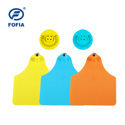 ET902 Custom TPU RFID Ear Tags Laser Engraved Ear Tags Sapi dengan Identifikasi Berangka Untuk Penggunaan Pertanian Sapi Babi Domba Kelinci