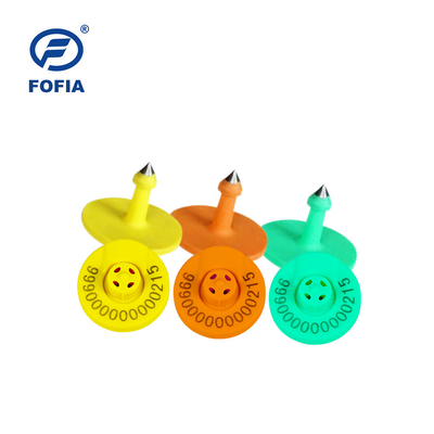 Kuning 17cm Jarak Membaca Rfid Tag Telinga Hewan Untuk Domba Kambing Babi