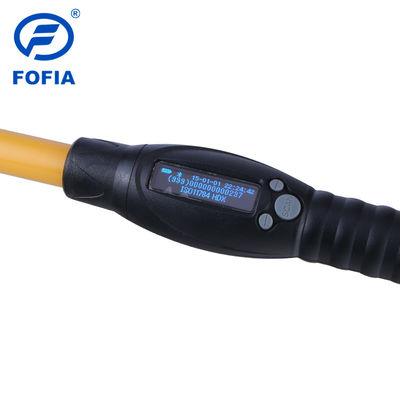 Pembaca Stick Tag RFID Peternakan Berjarak Panjang Profesional PT280 Dengan Penyimpanan Data Layar OLED Untuk Membaca Chip ID