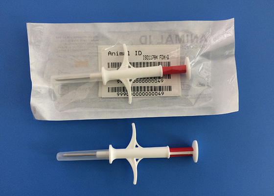 ICAR Menyetujui Microchip ID Hewan Dengan Jarum Suntik Sekali Pakai 1.4*8mm Kaca Tag Transponder Injeksi