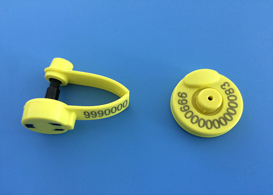 Satu-Piece Electronic Sheep Ear Tags Untuk Pelacakan /134.2khz Frekuensi Custom Cattle Ear Tags