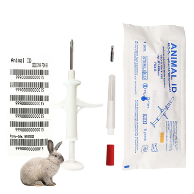 134.2KHz Pet ID Microchip Syringe Transponder Injeksi Dalam Identifikasi Hewan