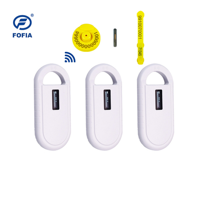 24/7 OLED White Animal Microchip Scanner dengan built-in Buzzer RFID Reader Handheld Animal Tag Reader