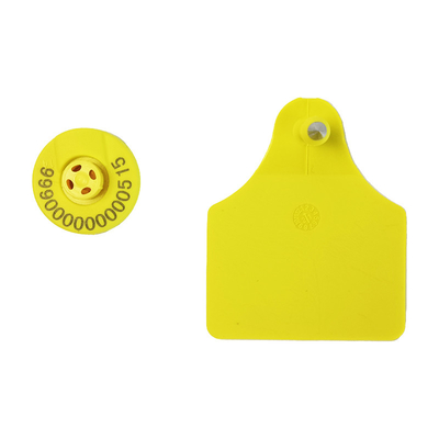 Warna dan Frekuensi RFID Ear Tag Untuk Sapi Dengan Berat 2g Dan Tinggi 22,5mm