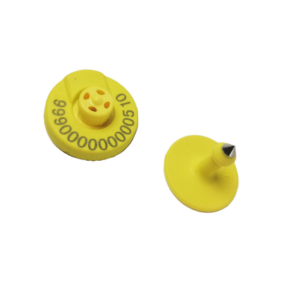 Chip Eropa dengan Keamanan Data Unik ET907 ISO High Security Smart Ear Tag untuk Sapi