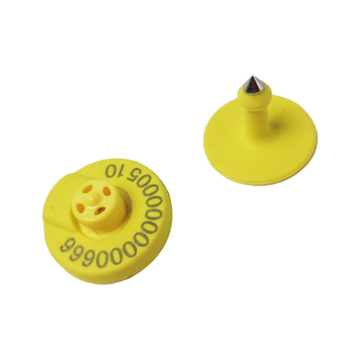 Chip Eropa dengan Keamanan Data Unik ET907 ISO High Security Smart Ear Tag untuk Sapi