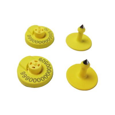 134.2 Khz Easy Yellow Electronic Ear Tags Untuk Sapi