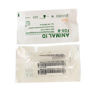 ISO11784/5 FDX-B 134.2KHz Implantable Microchip Untuk Identifikasi Hewan Dengan Tag Bioglass 2,12*12mm