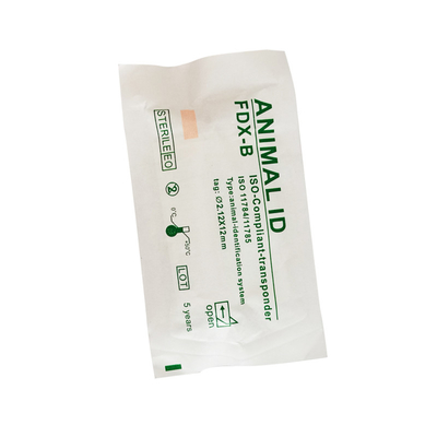 Standar R/W ISO 11784/5 FDX-B ISO Identification Microchip in White Syringe untuk Identifikasi Hewan