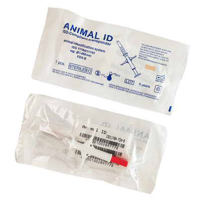 Standar R/W ISO 11784/5 FDX-B ISO Identification Microchip in White Syringe untuk Identifikasi Hewan