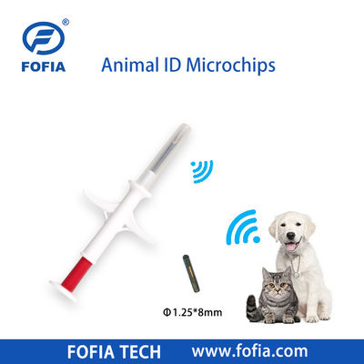 Fofia 2026 Hot Selling RFID 134.2kHz Animal ID Microchip Integrate Type Ear Tag ZS009 Waterproof untuk Injeksi Hewan Piaraan
