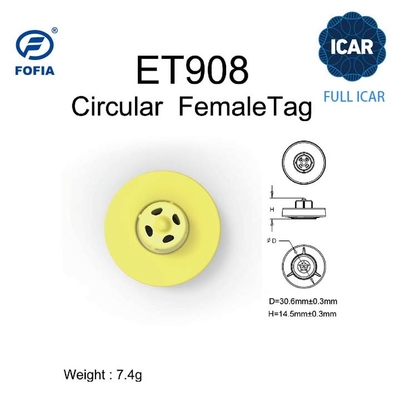 FULL ICAR ET908 Tag telinga melingkar untuk ID hewan dengan dukungan pembaca BLE ISO11784/5 Unshared ICAR Code
