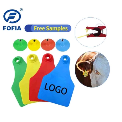 Tag Visual RFID Ukuran Mini/Sedang/Besar Untuk Manajemen Hewan Dukungan Pencetakan Laser 134.2 Khz Kuning Atau Warna Lain
