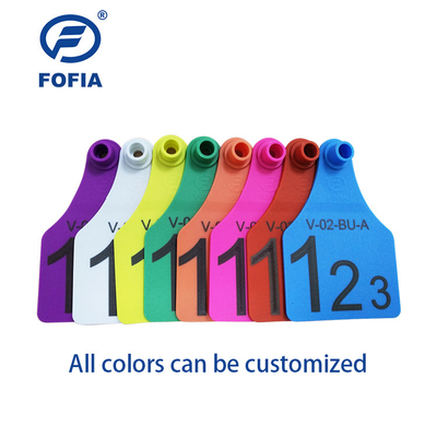 Tag Telinga Elektronik Standar ISO Kuning Untuk Manajemen Sapi Standar ISO11784/5 HDX/FDX