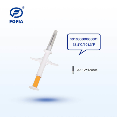 ISO11784/85 Chip Suhu Hewan Dengan Jarum suntik   Fofia HT003 Smart Health Tag
