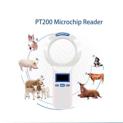 Animal Microchip Scanner PT200 yang dirancang untuk membaca informasi mikrochip dan suhu yang kompatibel dengan penyimpanan data 1000