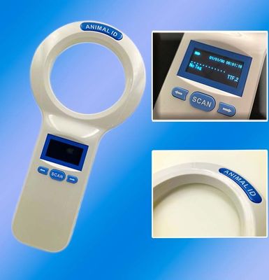 Pemindai Microchip RFID portabel dengan baterai lithium isi ulang untuk identifikasi hewan yang cepat dan pelacakan hewan