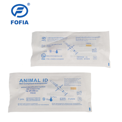 Mikrochip ID Hewan ISO11784/5 FDX-B untuk Kesehatan dan Kesejahteraan Hewan dengan Pemantauan Suhu dan Standar ISO11784/5 FDX-B