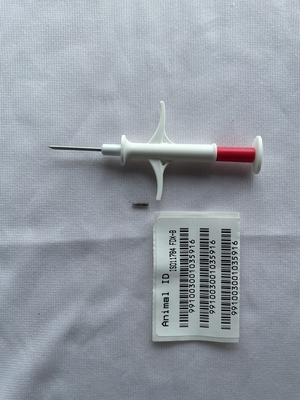 Jarum suntik sekali pakai Microchip Animal ID untuk Kesehatan dan Kesejahteraan Hewan dengan kantong kemasan kertas-plastik yang disterilkan