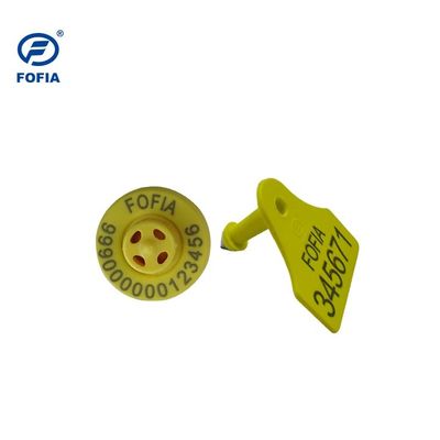 FULL ICAR ET908 Tag Telinga Elektronik Bulat dengan Pembaca BLE untuk Identifikasi Hewan dan ISO11784/5 Unshared ICAR Code