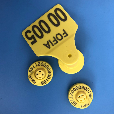 Animal Electronic Rfid Ear Tag 134.2khz 350N Untuk Pelacakan Dengan Pencetakan Laser Ternak