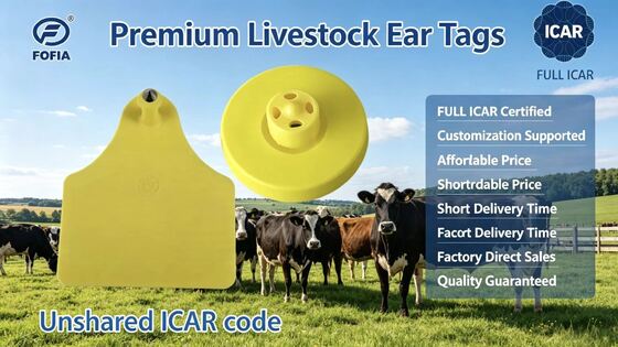 FUll ICAR Certified Waterproof Durable ET956/ET957+T967 Electronic Ear Tags For Goat and Sheep Tracking And Identification Supporting Livestock Monitoring And Farm Traceability