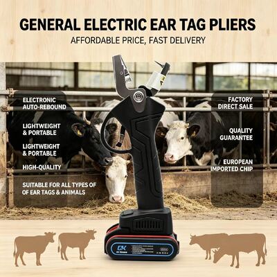 Aplikator Tag Telinga Elektrik dengan Tombol Pengaman untuk Penandaan Domba Sapi dan Hewan Ternak Lainnya dengan Cepat dan Aman