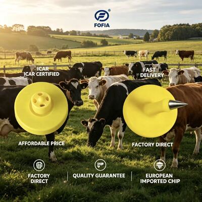 Tag Telinga Elektronik Tahan Lama untuk Pelacakan Ternak Cocok untuk Identifikasi dan Pemantauan Sapi Domba dan Kambing
