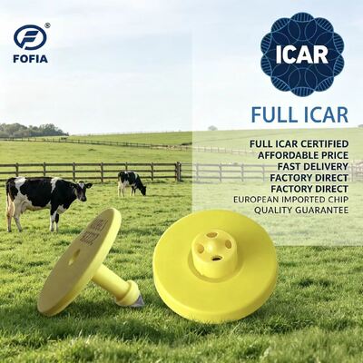 Tag Telinga Elektronik desain TPU tahan lama yang disertifikasi ICAR untuk pelacakan ternak dan sistem manajemen ternak yang komprehensif