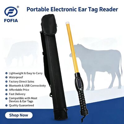 Pembaca Stick RFID dengan Jam Baterai 12 Jam Layar OLED dan IP66 tahan debu dan tahan air untuk lingkungan yang keras