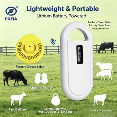 Pemindai Microchip Hewan mendukung microchip dan pembacaan data suhu yang kompatibel dengan chip suhu seri HT001