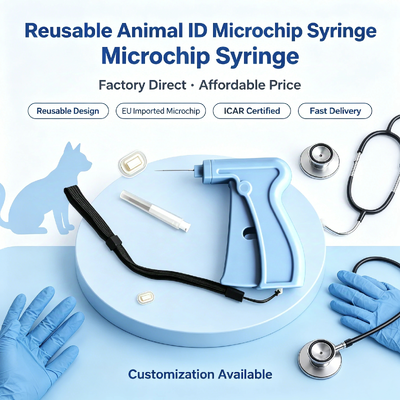 ISO11784/5 FDX-B 134.2KHz Implantable Microchip Untuk Identifikasi Hewan Dengan Tag Bioglass 2,12*12mm