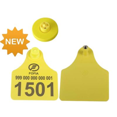 FULL ICAR Certified TPU Strip Shape Long Range Active RFID Sheep Ear Tag untuk Hewan