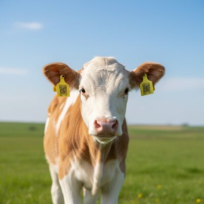FOFIA Cow TPU Visual Kuning Ternak Sapi Connect Tag Telinga T921 Model