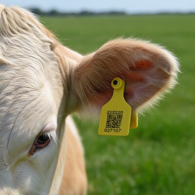 T921 Hewan Kambing Kuning Tag telinga ternak RFID TPU Peternakan Kuda sapi