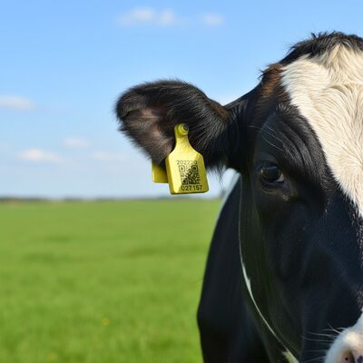 Tag Telinga Hewan Baru T921 Kambing Kuning Kualitas Tinggi RFID TPU Tag Telinga untuk Penggunaan Pertanian Sapi
