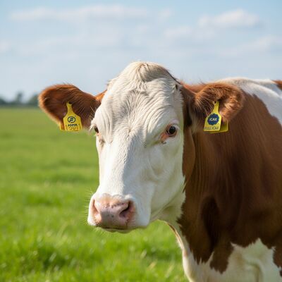 T921 Tag Telinga Hewan Fofia Baru Tag Telinga Kambing Kuning Kualitas Tinggi RFID TPU Sapi Ternak Kuda Garansi 1.5 Tahun
