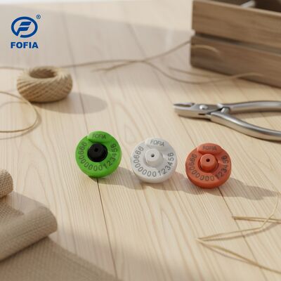 FOFIA ET907 IEC 68-2-6 Vibration Standard RFID Ear Tag untuk Material Plastik Sapi Identifikasi yang Aman dan Tepat