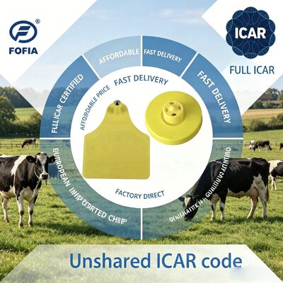 Tag Ternak Identifikasi Tahan Air Anti Jatuh Tag Rfid Untuk Ternak