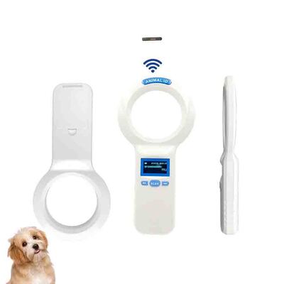 Pembaca Handheld RFID PT200 Plastik tahan lama Dengan Layar OLED 128x64 ISO11784/5 Protokol Bacaan Jarak Panjang Untuk Hewan Peliharaan Dan Penggunaan Pertanian