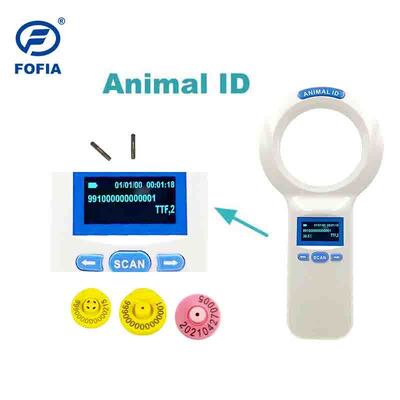 Pembaca Handheld RFID PT200 Plastik tahan lama Dengan Layar OLED 128x64 ISO11784/5 Protokol Bacaan Jarak Panjang Untuk Hewan Peliharaan Dan Penggunaan Pertanian